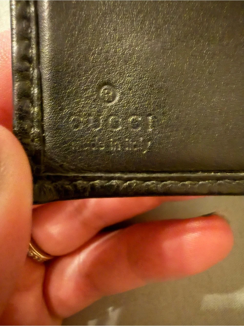 Gucci Black Guccissima Leather Wallet-COA